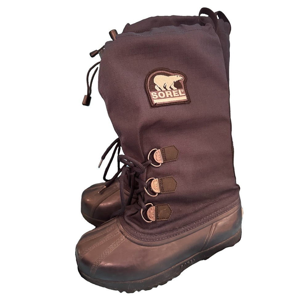 Sorel Snowfall Blue Canvas Insulated Winter Snow Boots Women's Size 7 Nl1140